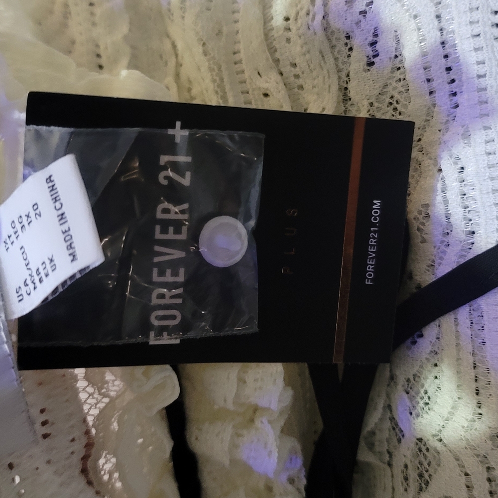Forever 21 Plus White Lace Dress